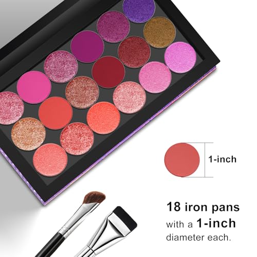 Mermaid Empty Magnetic Palette, Fish scale Empty Magnetic Palette for Highlighters Eyeshadows Lipstick Blush Powder Rectangle Large size (Fish Scales)