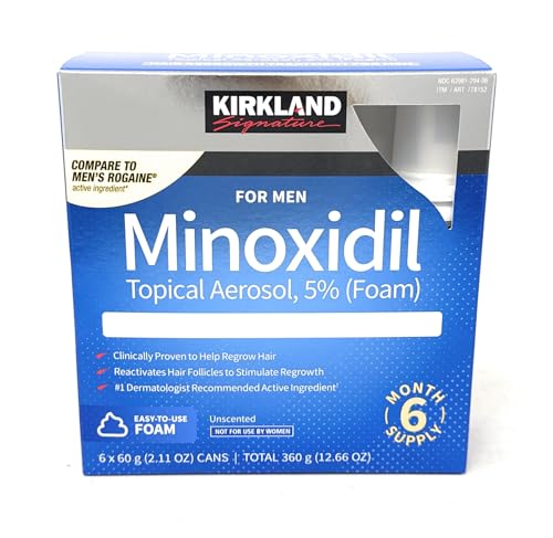 Kirkland Signature 5% Minoxidil Foam for Men - 6 Month Supply