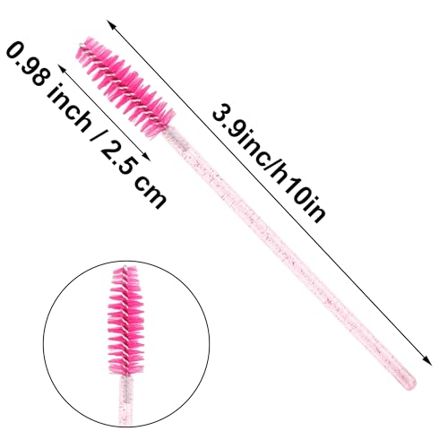 COCIDE 500Pcs Disposable Eyelash Brushes & Mascara Wands