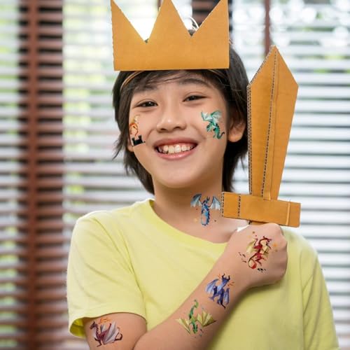Dragon Temporary Tattoos - 108 Geometric Designs Party Favors