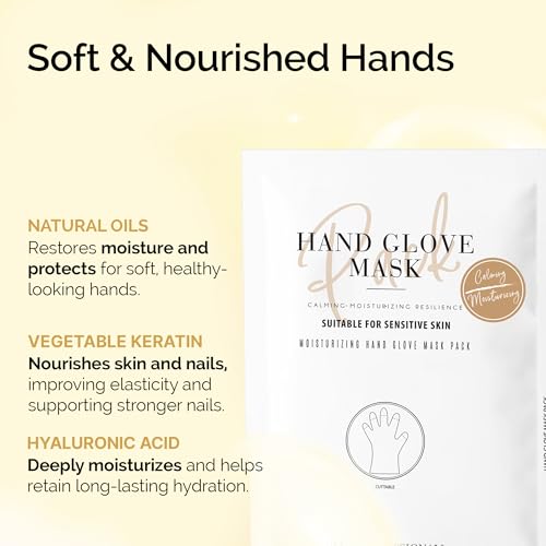 DLUX Professional Protein Moisturizing Hand Mask Gloves for Dry Hands