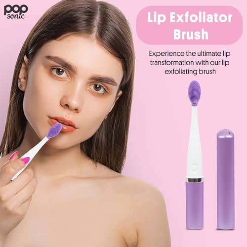 Pop Sonic Lip Exfoliator Brush - Electric Sonic Vibration for Chapped Lips
