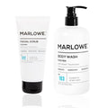 MARLOWE. Men's Facial Scrub & Body Wash Bundle ? Exfoliating Cleanser with Pine & Agarwood + Energizing Wash with Natural Extracts