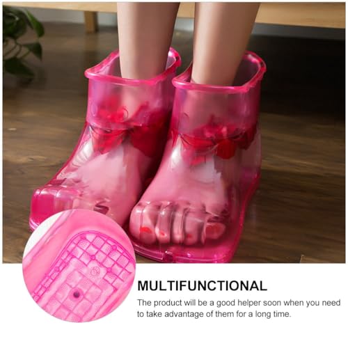 ARTIBETTER Home Slippers 2Pcs Foot Spa Shoes Foot Massager Thermal Massage Bath Shoes 16.5cm Slipper