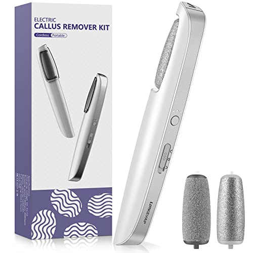 LINKEVAP Electric Foot Callus Remover with 2 Roller Heads