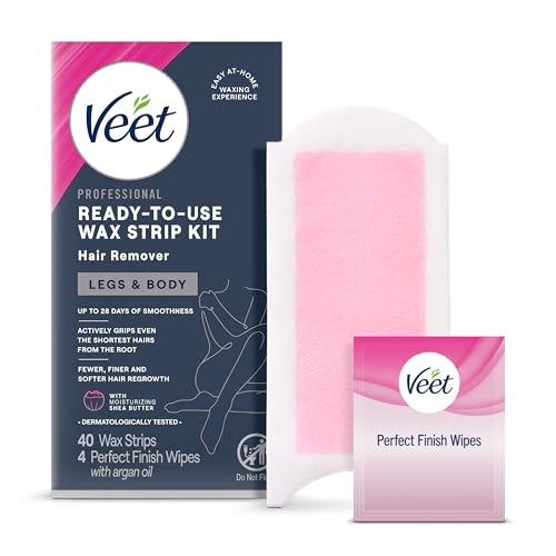 Veet Ready-To-Use Wax Strips Kit for Women | 40ct