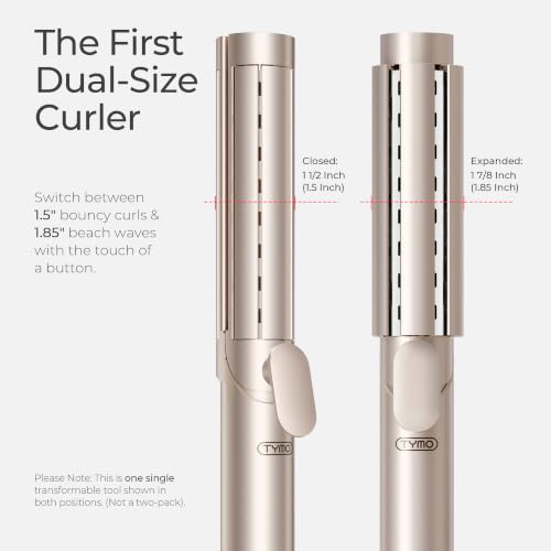 TYMO Dual-Size Airflow Curling Iron 1.5-2 Inch Barrel