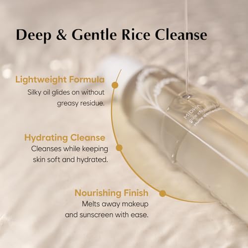 MIDHA Rice Bran Cleansing Oil | Makeup Remover & Pore Cleanser