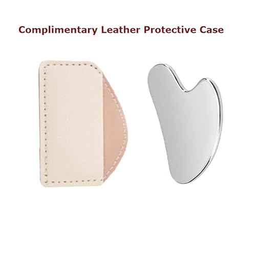 Stainless Steel Gua Sha Facial Tools, Tighten Skin Massage Guasha Beauty Tool, Metal Guasha Tool for Face, Face Massager Tool for Body Eyes Neck (Silver)