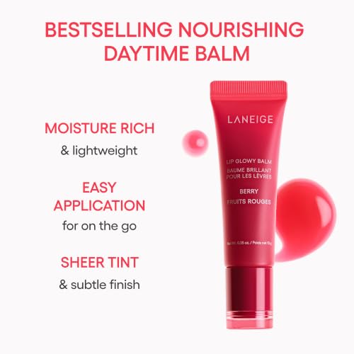 LANEIGE Lip Glowy Balm Pear Tinted Lip Treatment with Shea & Murumuru Butters