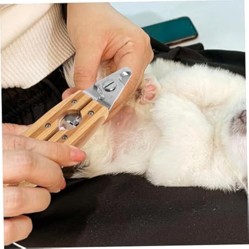 CooCoo Baby Nail Clippers for Dogs and Cats - Pet Grooming Tool with ABS Handle and Stainless Steel Blade, Eco-Friendly Bamboo Look, Safe Grip, Cat Collar, Dog Nail Trimmers, Dog Shoes