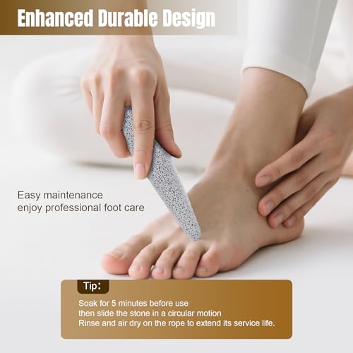 DEBETOOL 3-Pack Natural Volcanic Foot Pumice Stone Set for Callus Removal