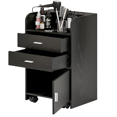 Salon Station Cart with Drawers & Wheels for Hair Stylists