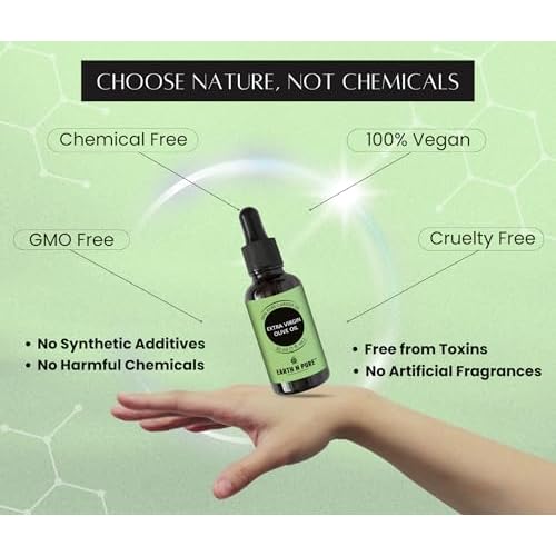 Earth N Pure Extra Virgin Olive Oil (Jaitun Oil) Cold Pressed, Natural, Therapeutic Grade 30 ml
