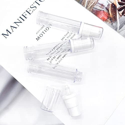 Travel Foundation Container Bottles Set - 10ml Airless Pump Refillable Cosmetic Bottles