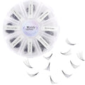 Wendy Lashes Premade Fans, 500PCS Professional Volume Eyelash Extensions,9-16mm Mixed Lengths, D Curl, Black Matte, Thin Base, Easy to Apply, Natural Soft Look