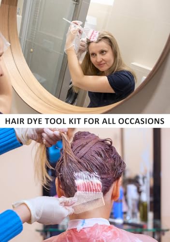 Hair Bleach Dye Kit 19-Piece Set with Brush Bowl Clips