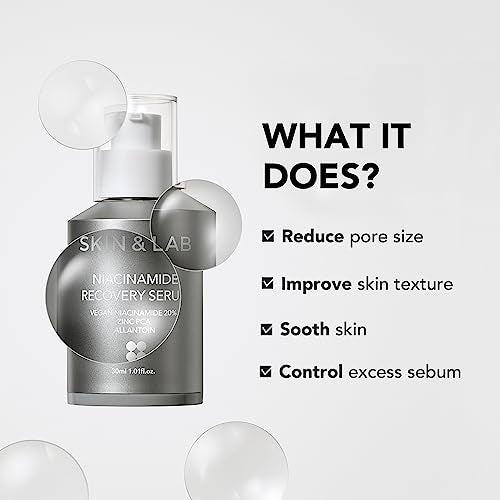 [SKIN&LAB] Wrinkle and Pore Care Skincare Set: Includes Retinol Roller Cream and Niacinamide Serum