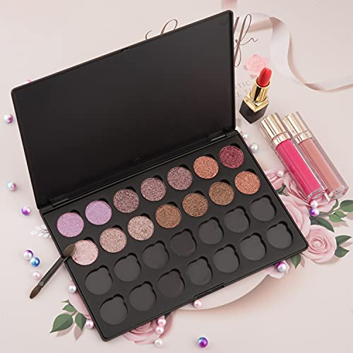 Allwon Empty Magnetic Eyeshadow Palette with 28 Round Pans
