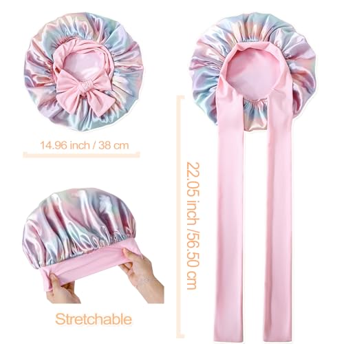 Satin Silk Bonnet for Sleeping - Double Layer Hair Cap