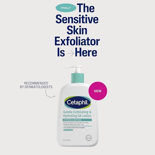 Cetaphil Gentle Exfoliating Face Lotion with Salicylic Acid, 8oz - Hydrating & Sensitive Skin