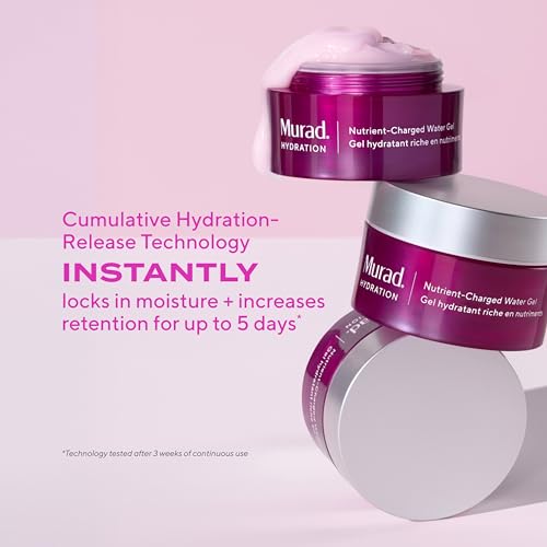 Murad Nutrient-Charged Water Gel ? Hydrating Face Moisturizer with Peptides, Vitamins & Minerals for Dry Skin, Long-Lasting Moisture, Plump Skin, Oil-Free, Lightweight, Barrier Repair - 1.7Fl Oz
