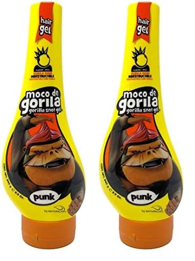 Moco de Gorila Punk Hair Gel | Indestructible Hair Styling Gel for Extreme Long-lasting Hold, Gorilla Snot Gel is the Ultimate Hair Gel to create any Punk Hairstyle; 11.9 oz Squizz Bottle (Pack of 2)