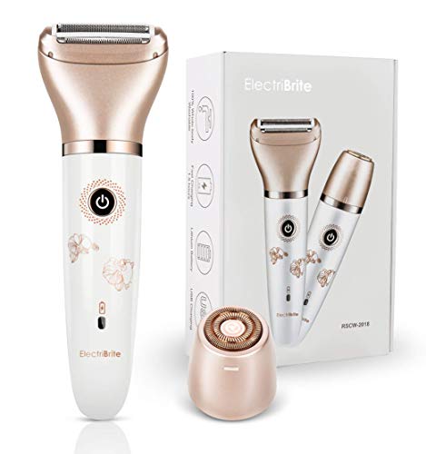 Women's Electric Shaver & Hair Remover - Painless Waterproof Trimmer, Rechargeable, 2-in-1 Face & Body Razor