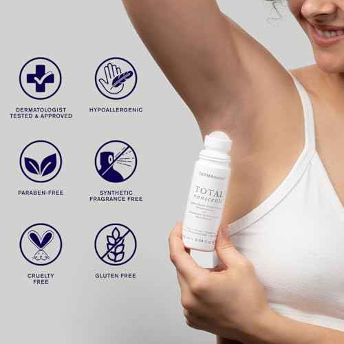 DERMAdoctor Total NonScents Ultra-Gentle Illuminator Antiperspirant Sensitive Skin. Unscented, Clinical Strength Antiperspirant for Men & Women; Hypoallergenic Roll On Deodorant - 3 oz