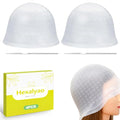 Reusable Silicone Hair Highlighting Cap Set for DIY Hair Coloring & Bleaching
