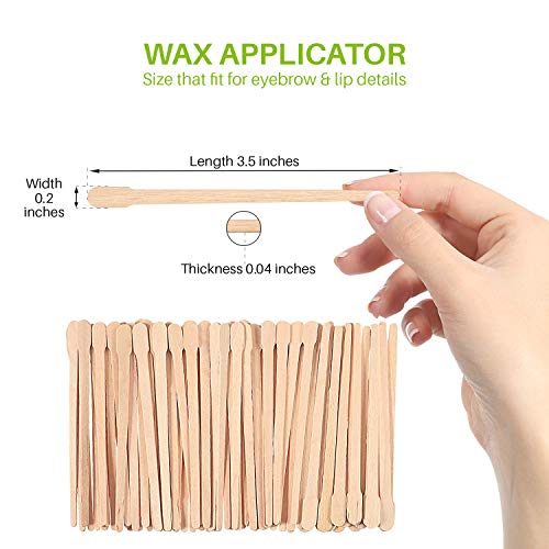 Mibly 500 Pcs Wooden Wax Sticks for Hair Removal