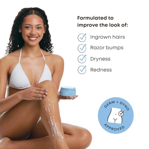 Bushbalm Nude Ingrown Hair Exfoliating Body Scrub 8oz - Hydrating Sugar Scrub for Sensitive Skin