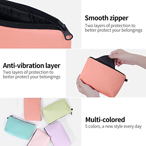 MAGEFY 5-Piece Makeup Bag Set - Large & Small Cosmetic Pouches