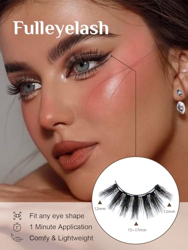 Magnetic Eyelashes Kit with Eyeliner - 5D Faux Mink, 3 Pairs