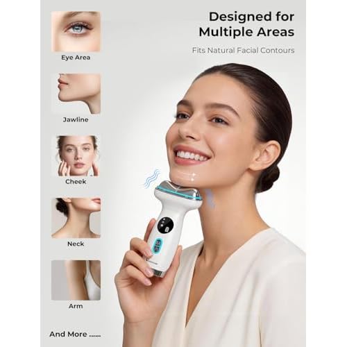 Cold Heat Facial Massager for Face Neck Tightening Lifting Depuffing | Therapy Sculptor Tool& Depuffer Wand | Cold and Heat Skincare, Face Roller and Eye Massager