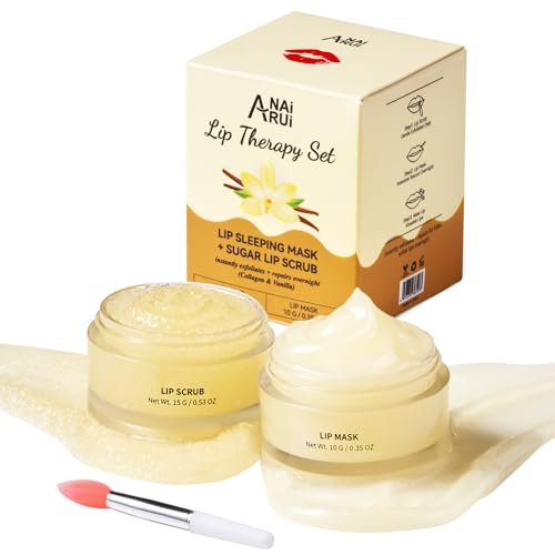 ANAI RUI Vanilla Lip Scrub & Sleeping Mask Set