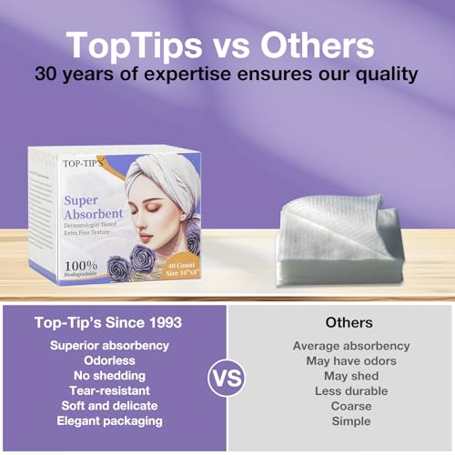 2 Pack (80 Count) Disposable Face Towel, Biodegradable Ultra Soft Face Towelettes Disposable, Makeup Remover Dry Wipes Tissue for Women, Facial Towels for Sensitive Skin