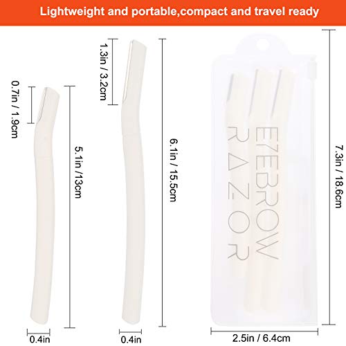 3Pcs Eyebrow Razor Trimmer, Multipurpose Exfoliating Dermaplaning Home Skin Care Safety Tool, Professional Facial Hair Removal,Shaver and Eyebrow Shaper For Women & Man