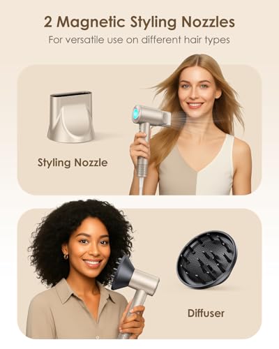 Bopcal Ionic Hair Dryer 160,000 RPM with Diffuser