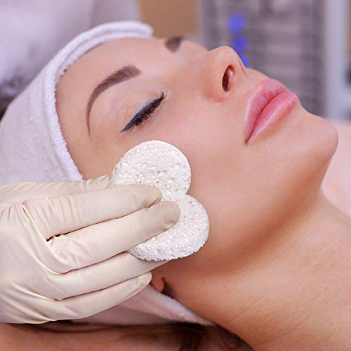 Compressed Facial Sponges for Sensitive Skin Natural Cellulose Sponge for Face Cleansing Exfoliating and Makeup Removal, Professional use Deep Clean and Hypoallergenic - Alba Pura by Fushay