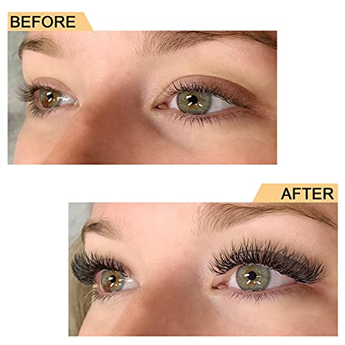 QUEWEL Volume Lash Extensions 3D 0.10mm C Curl Mix-8-15mm Short Stem Premade Fans Soft Optinal 3D 4D 5D 6D 7D 8D 0.07/0.10mm C/D 8-20mm Mix-9-16mm 12-15mm 8-15mm (3D 0.10C MIX8-15)