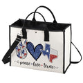 LEVLO Texas State Cosmetic Bag Long Distance Relationships Gift Peace Love Texas Zipper Pouch Bag Moving Away Gift