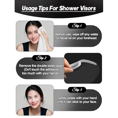 EBANKU 300 Pcs Shower Face Eye Shield Visor, Plastic Shower Shield Visor Eye Protector Makeup Protective Eyebrow Shower Visors for Adults Showering Haircut Hairspray