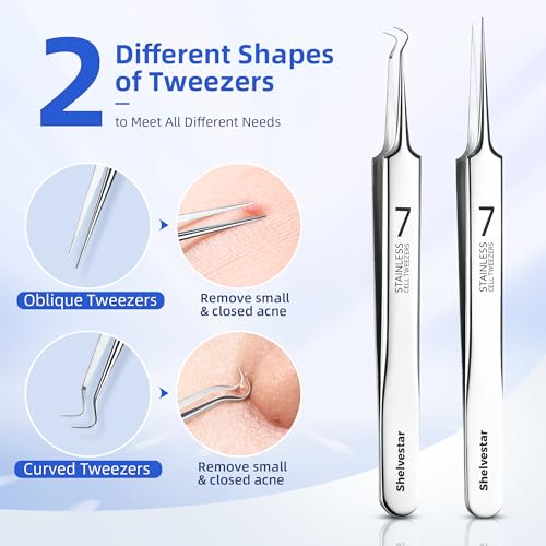 7-Piece Blackhead Remover Tool Kit | Stainless Steel Acne Extractor
