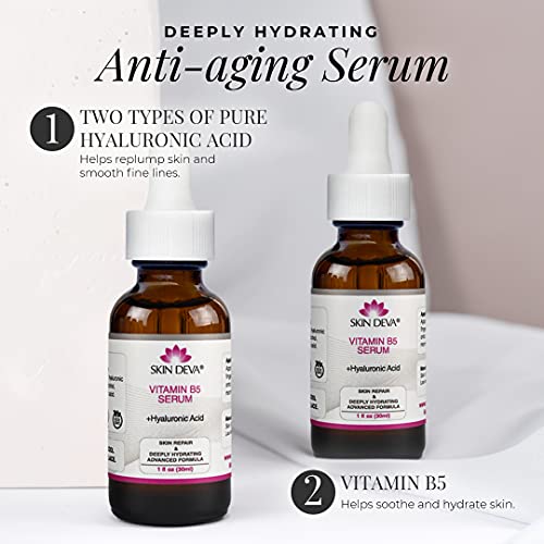 SKIN DEVA Vitamin B5 + Hyaluronic Acid Serum For Face Skin Serum Packed with B5 Relieves Perfect Vitamin Serum