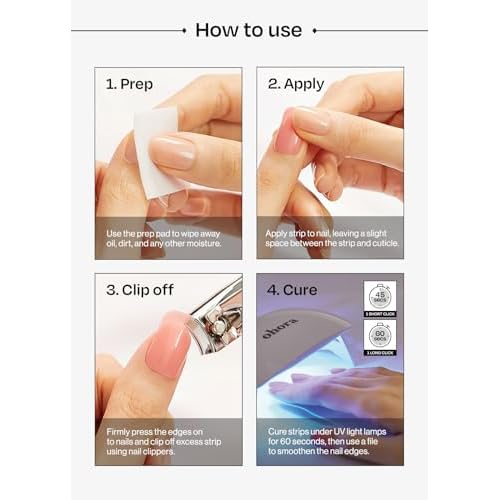 ohora Bundle Set (Berry Trio) - N Bare Plum, N Blueberry Jam, N Ash Pink Semi-Cured Gel Nail Strips, Works with any UV/LED Lamps, Salon-Quality, Long Lasting, Easy to Apply & Remove
