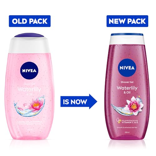NIVEA Water Lily Oil Shower Gel, 250 ML - Silky Soft Foam