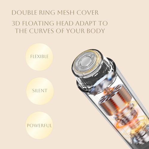 Women's Electric Shaver, Electric Razor for Women with Digital Display, Dual-Head Bikini Trimmer, 2 in 1 Razor, Trimmer Shaver 2-in-1, Wet/Dry, Compact Travel Ready