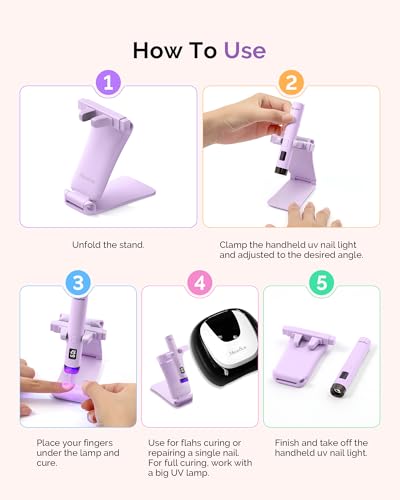 MelodySusie Adjustable Nail Lamp Holder for Hands-Free Curing