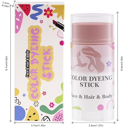 Hair Color Chalk Sticks - 9 Vibrant Washable & Waterproof